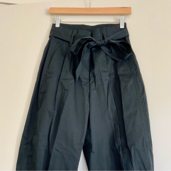 NWT J. Crew Tie-waist tapered lightweight chino pant Size 4 Black - Picture 2 of 4